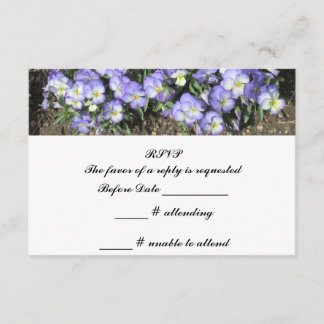 Resposta RSVP de Casamento de Pansies