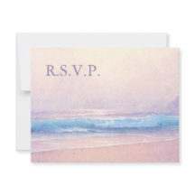 Resposta RSVP de Casamento de Praia da Summer Sea