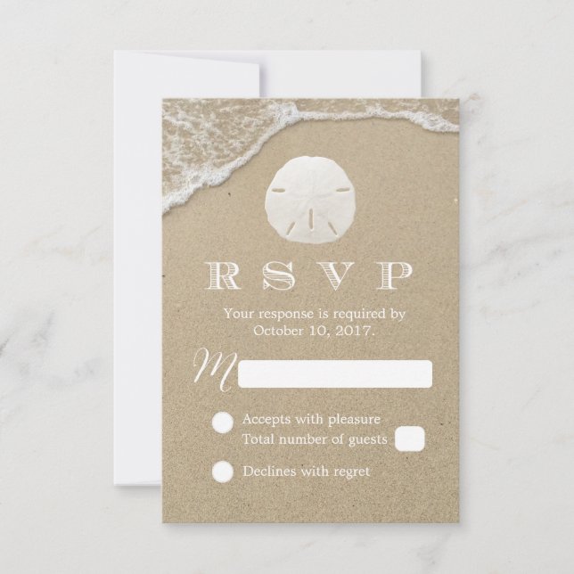 Resposta RSVP de Casamento de Praia do Dólar de ar (Frente)