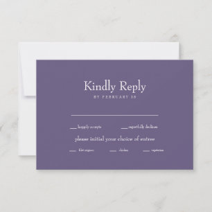 Resposta RSVP de Casamento de Texto Branco da lava