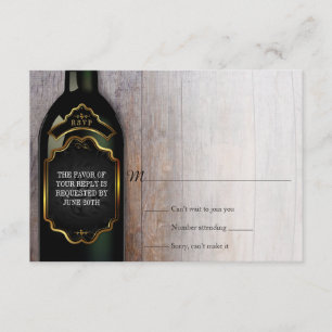 Resposta RSVP de Casamento de Vinha Rustic Vineyar