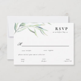 Resposta RSVP de Casamento Greenery