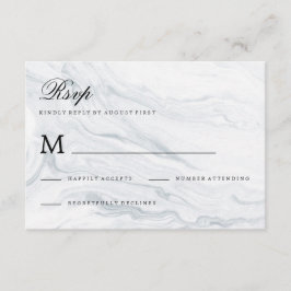 Resposta RSVP de Casamento Marble