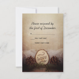 Resposta RSVP de Casamento Rustic Pines Woods