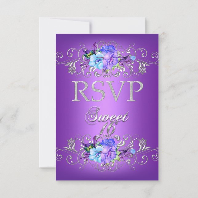 Resposta RSVP Doce 16 Dezesseis Flores Brancas Rox (Frente)