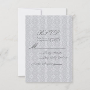 Resposta RSVP Minimal Elegante de Renda Vintage