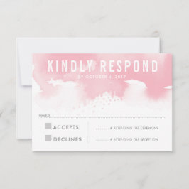 RESPOSTA RSVP RESPOSTA a cor-de-água moderna cor-d