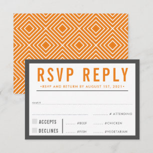 RESPOSTA RSVP RESPOSTA à laranja cinza ousada mode