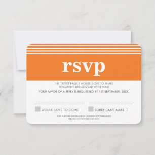 RESPOSTA RSVP RESPOSTA em negrito laranja simples