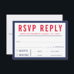 RESPOSTA RSVP RESPOSTA marinho azul azul moderno v<br><div class="desc">pelo kat massard >> https://linktr.ee/simplysweetpaperie <<< Um bold type design para seus RSVP REPLY CARDS - para corresponder aos seus convites principais. Adorei o design, mas gostaria de ver algumas mudanças - outro esquema de cores, produto, adicionar uma foto ou adaptado para uma ocasião diferente - sem preocupações, simplesmente me...</div>