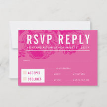 RESPOSTA RSVP RESPOSTA moderna elegante rosa flora