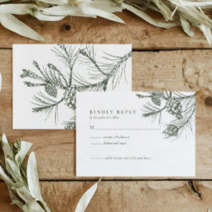 Resposta Rustic Green Pine Branch Wedding