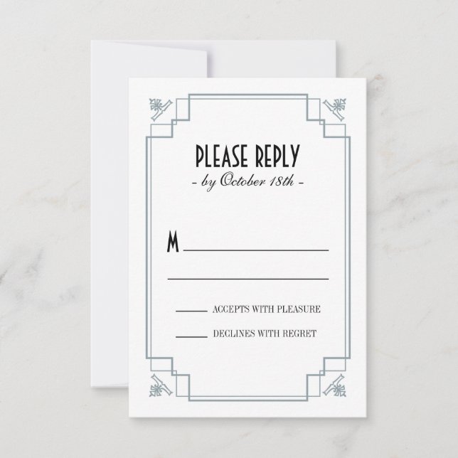 Resposta Vintage Deco Silver & Black (Frente)