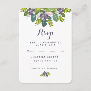 Resposta Wedding floral do buquê RSVP do Succulen
