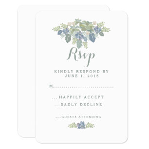Resposta Wedding floral do buquê RSVP do Succulent