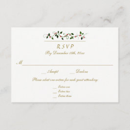 Respostas de RSVP de Natal de Casamento de 3 Árvor