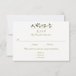 Respostas de RSVP de Natal de Casamento de 3 Árvor