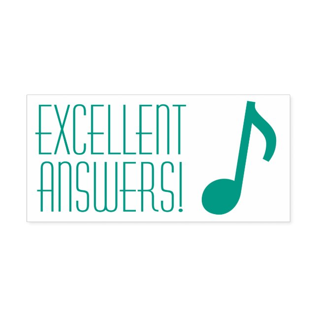 "RESPOSTAS EXCELENTES!" Carimbo de Borracha do Pro (Design)