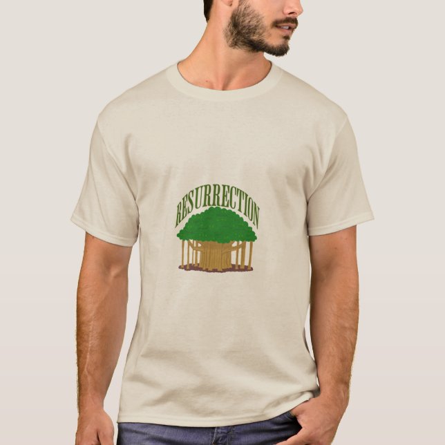 "Ressurreição: Symbolismo de Árvore Banyan T-Shirt (Frente)