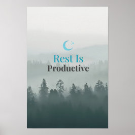 Rest Is Productive – Minimal Motivational Poster