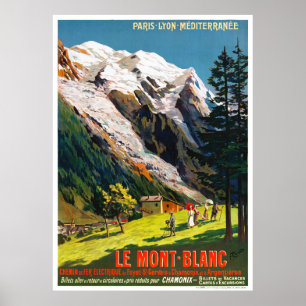 Restauração do Poster de viagens France Le Mont 
