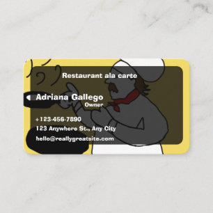 Restaurant ala carte Cartão de visita (editável)