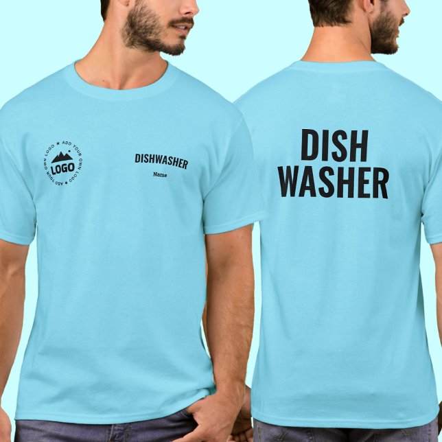 Restaurant Dishwasher Uniform T-Shirt Personalized (Criador carregado)