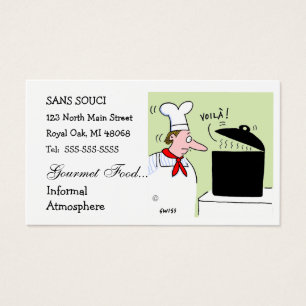 Restaurante Chef Catando Cartão de visita Humorí