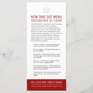 Restaurante em casa novo menu de remoção tempor