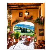 Restaurante na Toscana Wall Art Poster
