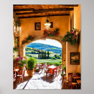 Restaurante na Toscana Wall Art Poster