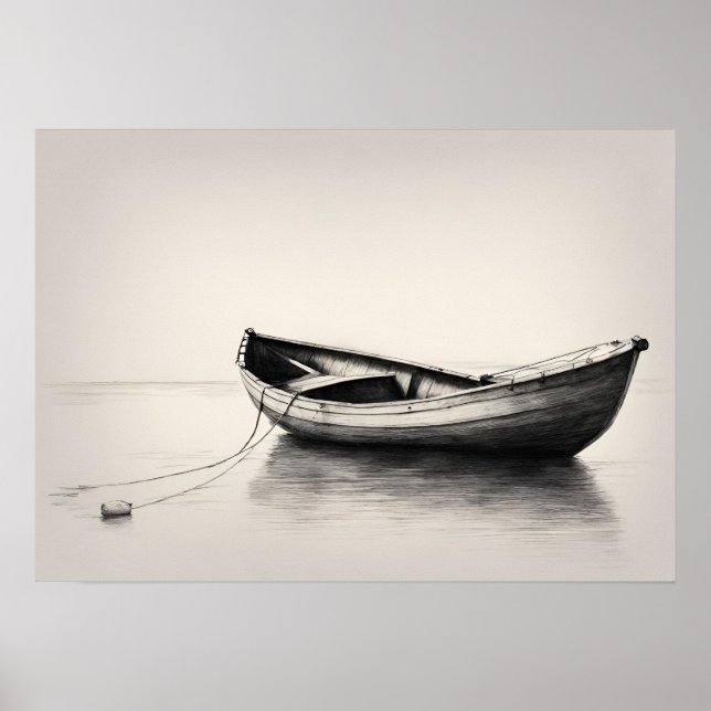 "Resting Rowboat" - Impressão Poster (Frente)