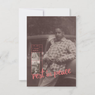 resto em convites do funeral da paz