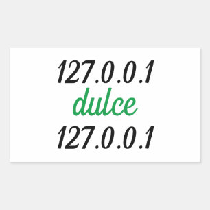 Retangular Adesivo 127.0.0.1 dulce 127.0.0.1