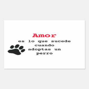 Retangular Adesivo adoptar un perro