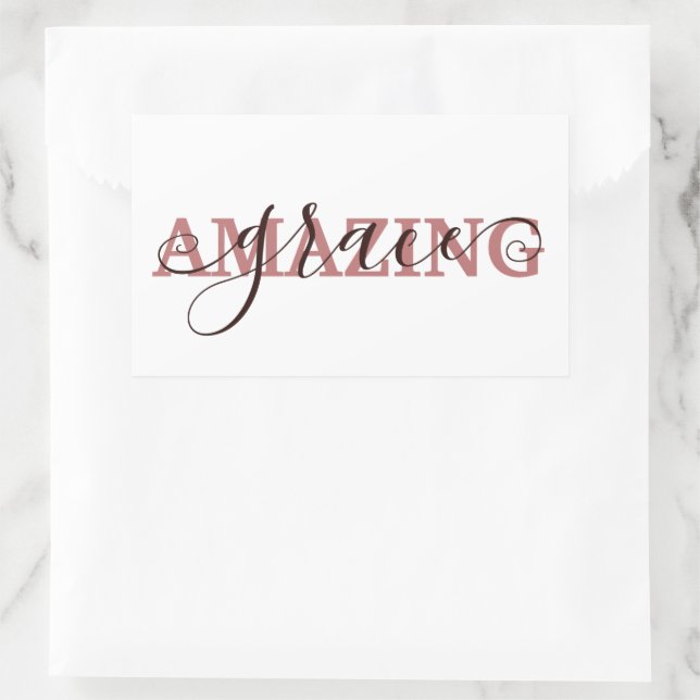Retangular Adesivo Amazing grace (Bolsa)