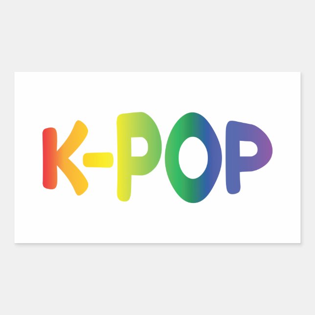 Retangular Adesivo Arco-íris K-Pop Ver 2 (Frente)