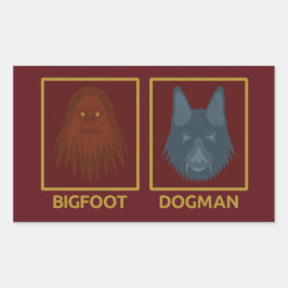 Retangular Adesivo Bigfoot & Dogman