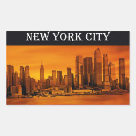 Retangular Adesivo cidade de Nova York Manhattan