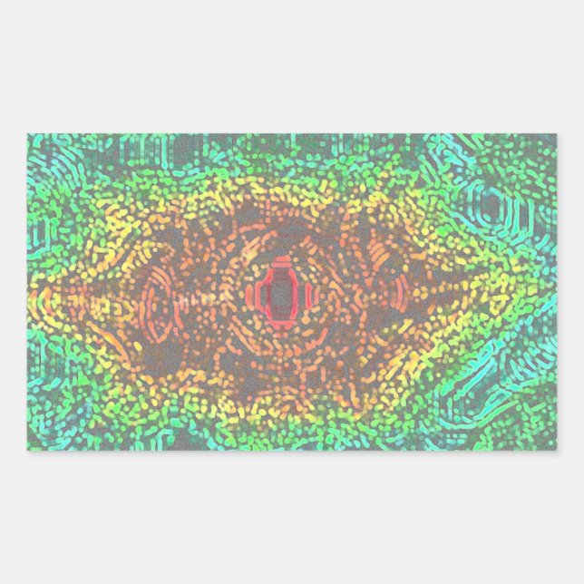 Retangular Adesivo com proteção contra o arco-íris (Frente)