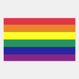 Retangular Adesivo da Bandeira Arco-íris