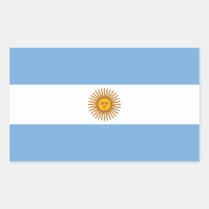 Retangular Adesivo da Bandeira da Argentina