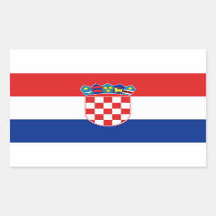 Retangular Adesivo da Bandeira da Croácia
