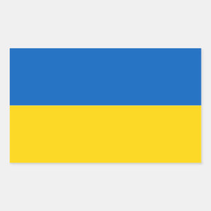Retangular Adesivo da bandeira da Ucrânia
