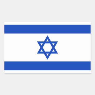 Retangular Adesivo da bandeira de Israel