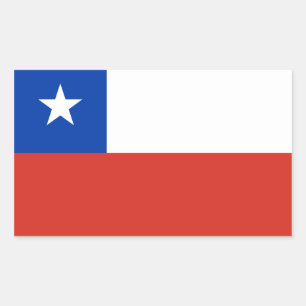Retangular Adesivo da Bandeira do Chile