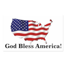 Adesivo da Bandeira dos Estados Unidos "Deus Abenç