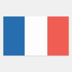 Retangular Adesivo da Bandeira Francesa