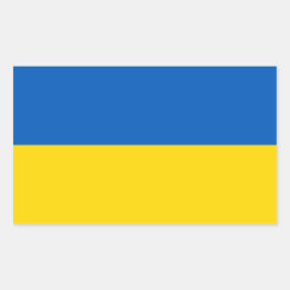 Retangular Adesivo da bandeira ucraniana