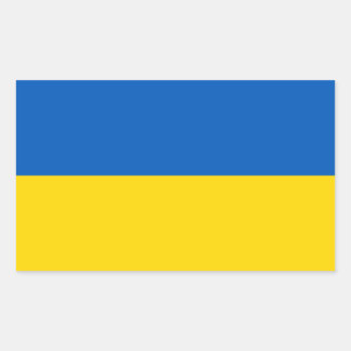Retangular Adesivo da bandeira ucraniana